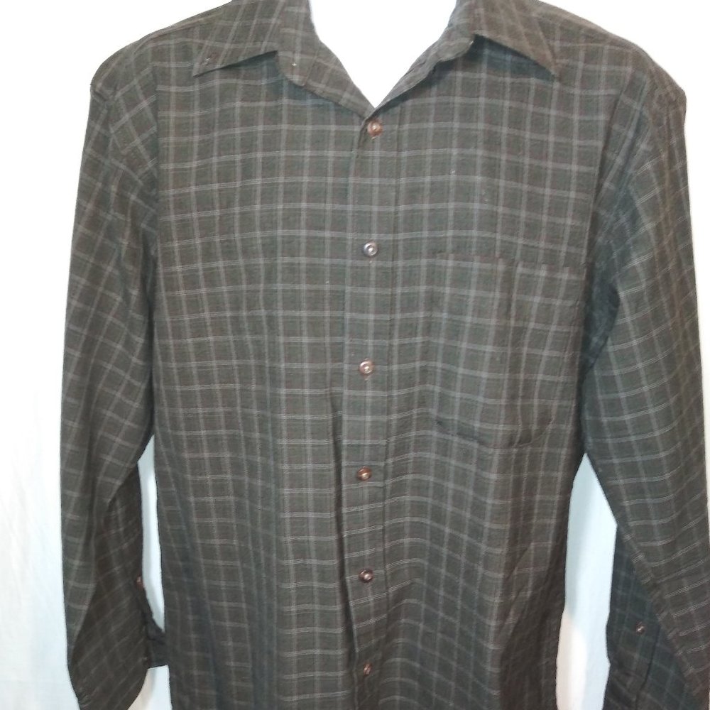 Sir Pendleton Wool Shirt Green Plaid Men's Med